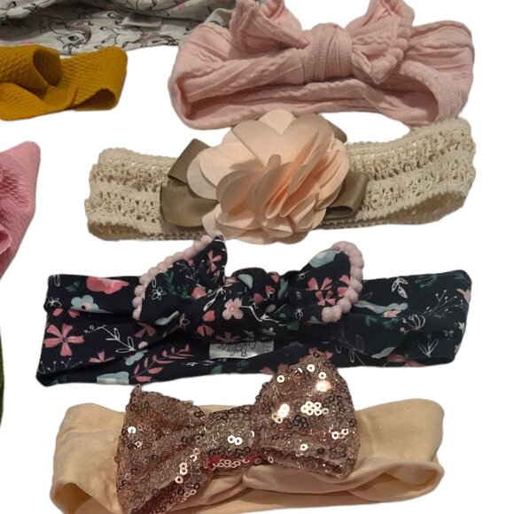 Lot of 12 Toddler Girl Headbands Various Styles and Colours Thick & Thin - Picture 5 of 8
